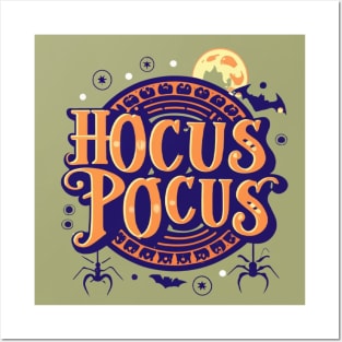 Vintage Halloween Hocus Pocus Design Posters and Art